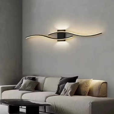 Moder LED Wall Lamp Long Strip led Wall Sconce Living Room TV Background Decor Bedroom Stair Home Indoor Lighting Fixture