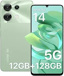 UMIDIGI G9 5G Cell Phone, Android 14 Unlocked Phones, 12(6+6) GB +128GB/1TB TF Expand, 5G Dual SIM, 50MP Camera, 6.75" HD+ 90Hz Display, AI Face & Fingerprint Unlock, 5000mAh Android Phone Green