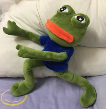 45cm Animal Sad Frog Plush Toy Soft Stuffed Pillow Magic Expression Pepe The Sad Frog Plush Doll Birthday GIfts For Girls Boys